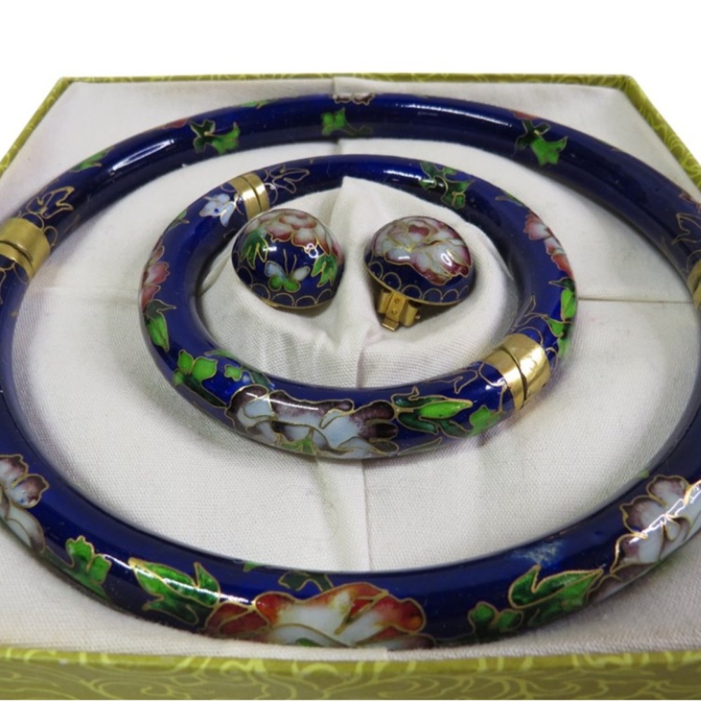 Cloisonné 3 piece Jewelry Set